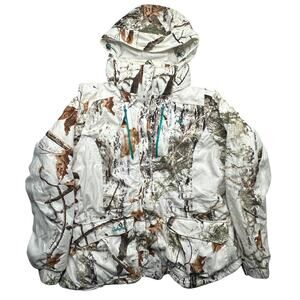 Cabelas Hunting Jacket Womens 2XL White Zonz Woodlands Snow Camo 4MOST Insulated